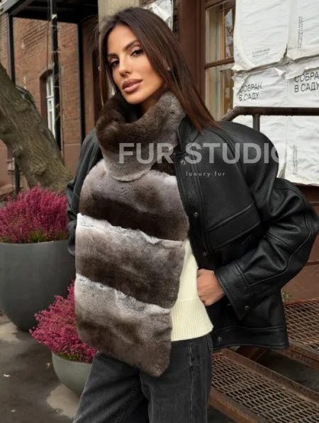 Манишка из кролика рекс под шиншиллу - фото 4