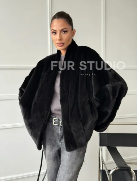 Полушубок норковый SAGA FURS - style oversize - фото 10