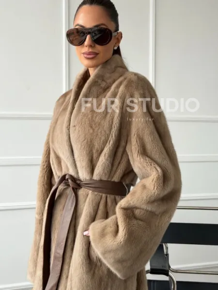 Норковое меховое пальто для женщин - фото 3