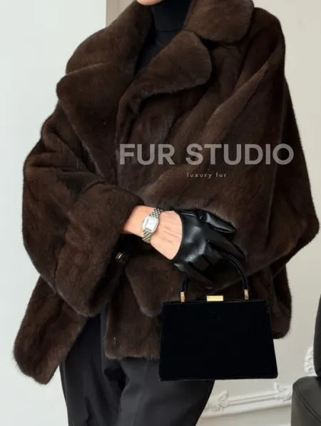 Короткая шуба из натурального меха норки - фото 3