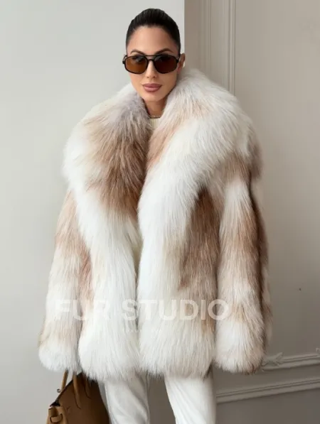 Шуба из меха Marble fox PREMIUM COLLECTION - фото 0