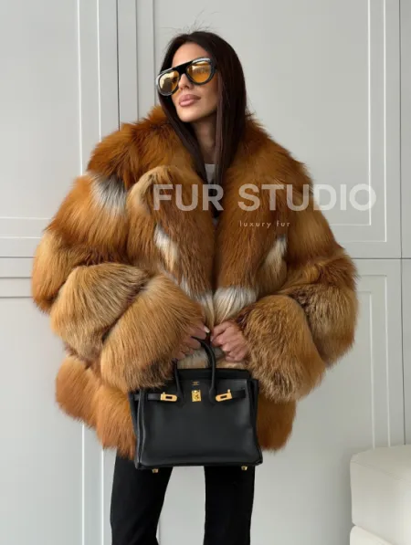 Шуба из натурального меха - лиса огнёвка - фото 8