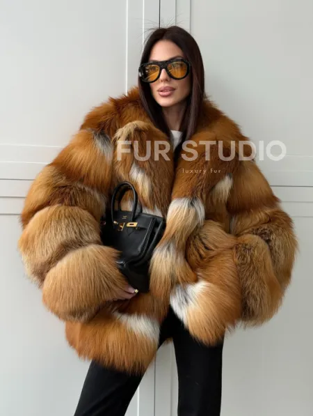 Шуба из натурального меха - лиса огнёвка - фото 9