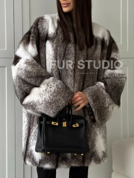 Натуральная шуба из норки крестовки Premium - фото 2