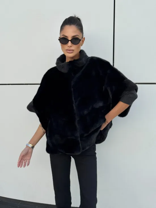 Курточка-жилет трансформер из меха норки с капюшоном - фото 11