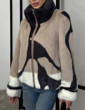 Норковая шуба - бомбер на молнии - фото 2