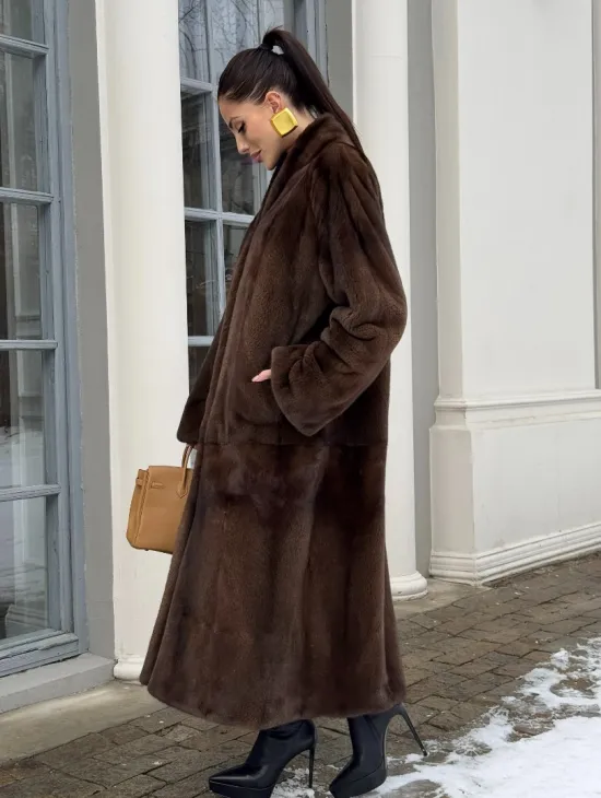 Норковая шуба из скандинавской аукционной норки PREMIUM COLLECTION - фото 5