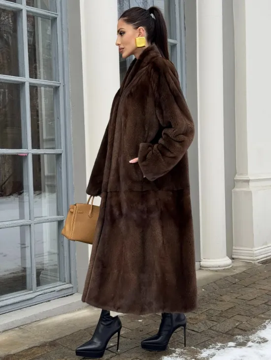 Норковая шуба из скандинавской аукционной норки PREMIUM COLLECTION - фото 3