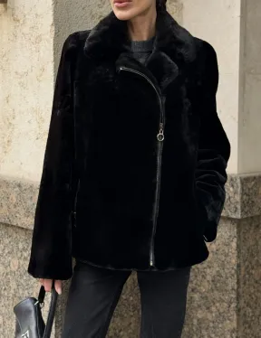 Норковая куртка - косуха из меха стриженой норки - фото 1