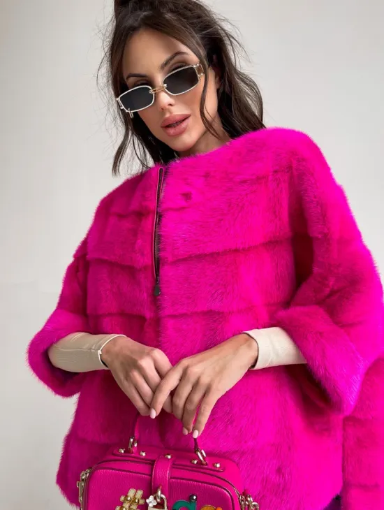 Норковая кофта на молнии - фото 0