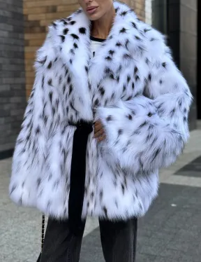 Шуба летучка из меха лисы под рысь Exclusive - фото 2