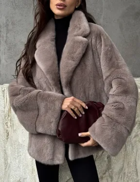 Короткая женская норковая шуба - фото 1