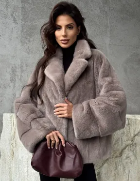 Короткая женская норковая шуба - фото 0