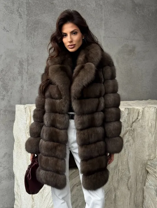 Женская шуба из соболя - фото 6