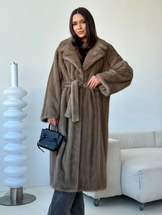 Норка пастель роспуск английский воротник - фото 8