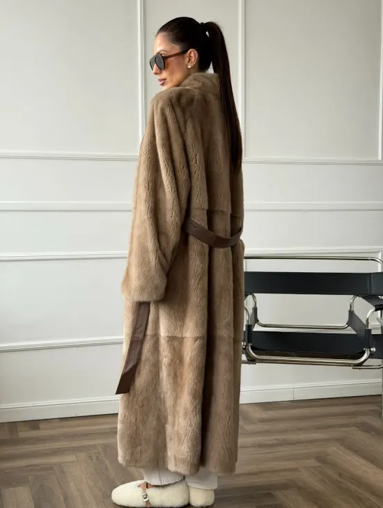 Норковое меховое пальто для женщин - фото 11