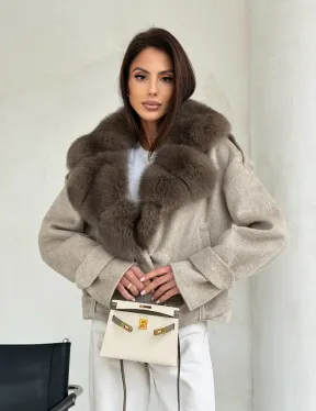 Куртка - пальто с мехом финского песца - фото 11