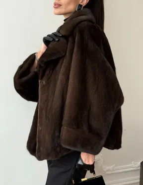 Короткая шуба из натурального меха норки - фото 5