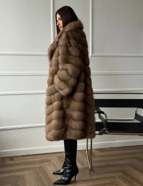 Шуба из куницы - английский воротник - фото 14