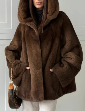 Автоледи с капюшоном из норки KOPENHAGEN FUR - фото 1