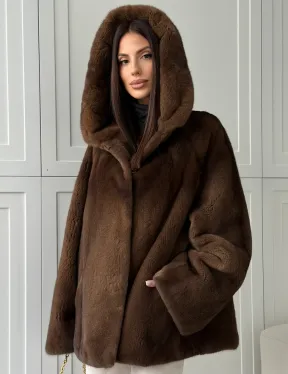 Автоледи с капюшоном из норки KOPENHAGEN FUR - фото 6