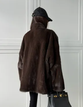 Куртка из норки с V - образным воротом - фото 15