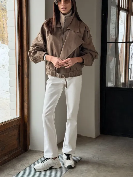 Куртка - бомбер весенняя оверсайз - фото 10