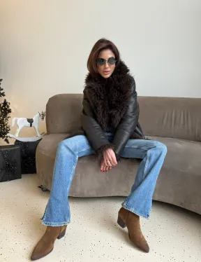 Шуба - дубленка из натуральной овчины (двусторонняя) - фото 9