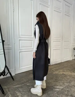 Пальто из кашемира с отделкой из меха норки - фото 7