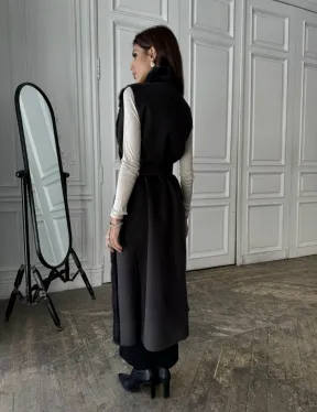 Элегантное пальто из кашемира с мехом норки - фото 5