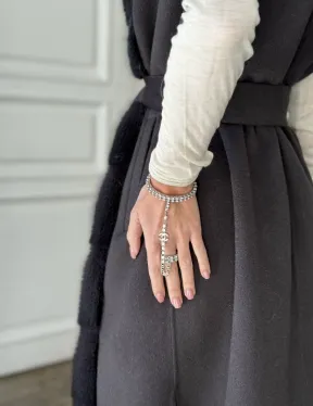 Элегантное пальто из кашемира с мехом норки - фото 3