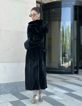 Шуба норка BLACKGLAMA с капюшоном - фото 9