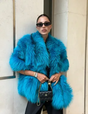 Накидка женская из меха чернобурки - Тиффани - фото 4